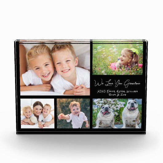 Grootma we houden van je witte kraakbeen fotoblokken (Voorkant)