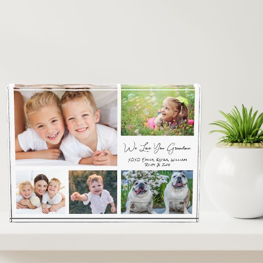 Grootma we houden van je witte kraakbeen fotoblokken