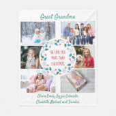 Grootmafoto Collage Winter Woodland Fleece Deken (Voorkant)