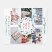 Grootmafoto Collage Winter Woodland Fleece Deken (Voorkant (Horizontaal))