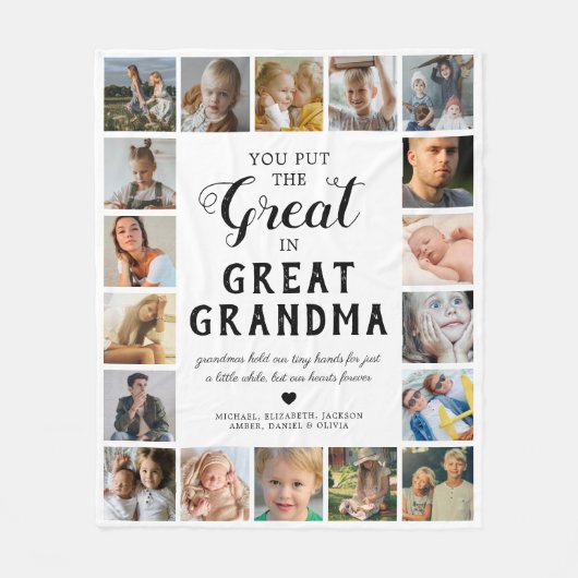 Grootmafoto Fleece Blanket Deken (Voorkant)