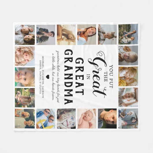 Grootmafoto Fleece Blanket Deken (Voorkant (Horizontaal))