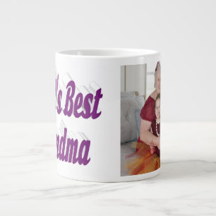 Grootmafoto paarse typografie grote koffiekop