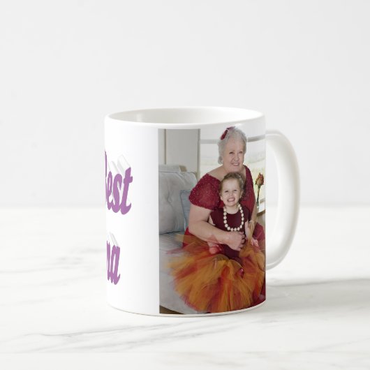 Grootmafoto paarse typografie koffiemok (Voorkant rechts)