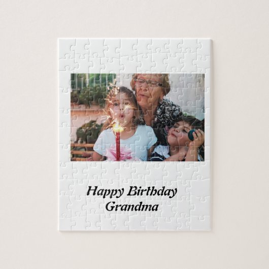 Grootmafoto van Custom Happy Birthday Legpuzzel (Verticaal)