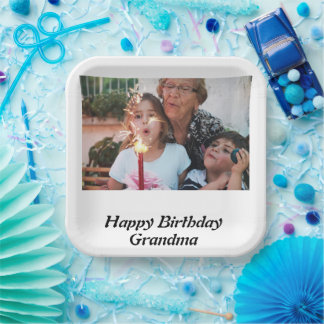 Grootmafoto van Custom Happy Birthday Papieren Bordje