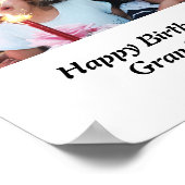 Grootmafoto van Custom Happy Birthday Poster (Hoek)