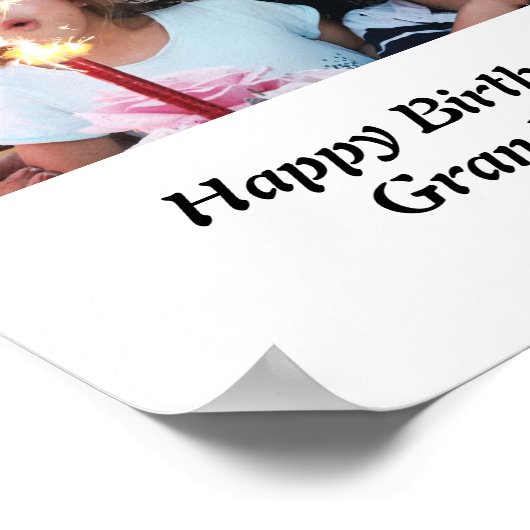 Grootmafoto van Custom Happy Birthday Poster (Hoek)