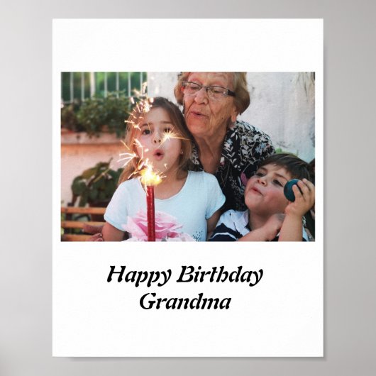 Grootmafoto van Custom Happy Birthday Poster (Voorkant)