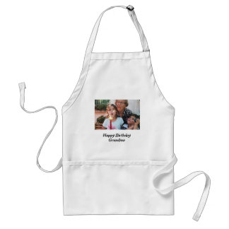 Grootmafoto van Custom Happy Birthday Standaard Schort