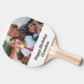 Grootmafoto van Custom Happy Birthday Tafeltennisbatje (Zijkant)
