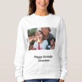 Grootmafoto van Custom Happy Birthday Trui (Voorkant)