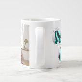 Grootmafotografie groene typografie grote koffiekop (Achterkant)