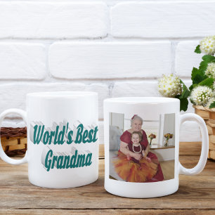 Grootmafotografie groene typografie koffiemok