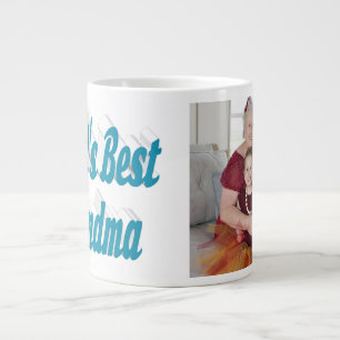 Grootmafotosky blauwe typografie grote koffiekop