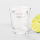 Grootmageneeskunde grappige medicatie vintage shot glas (Achterkant)