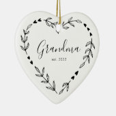 Grootmajaar Est Kerstmis Keramisch Ornament (Rechts)