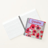 Grootmakerij Poppy Red Flower Waterverf Art Notitieboek (Binnen)