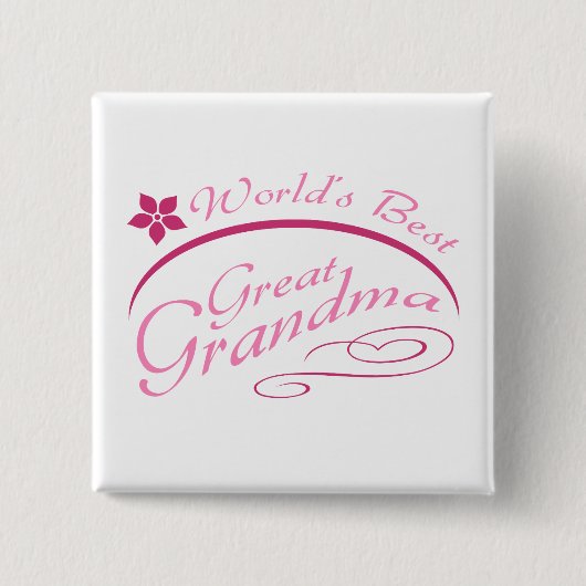  Grootmakerscadeau (roze) Vierkante Button 5,1 Cm (Voorkant)