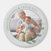 Grootmaliefde je Paarse Wildflower Foto Mag Magneet (Voorkant)