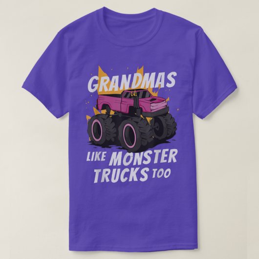 Grootmamonster Truck Grandmas als Monster T T-shirt (Design voorkant)