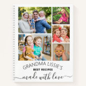 Grootma's Best Recipes Cookbook 6 Foto Collage Notitieboek (Voorkant)