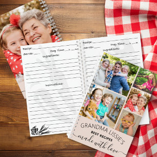 Grootma's Best Recipes Cookbook 6 Foto Collage Notitieboek