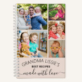 Grootma's Best Recipes Cookbook 6 Foto Collage Notitieboek (Voorkant)
