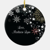 Grootma's eerste kerstboomschildertje keramisch ornament (Achterkant)