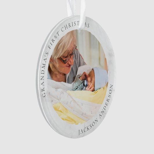 Grootma's eerste kerstfoto Keepomwille Ornament (voorkant)