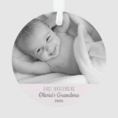Grootma's eerste kerstman Persoonlijke foto Foto Ornament (achterkant)
