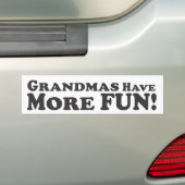 Grootma's hebben meer geluk! -Bumpersticker Bumpersticker (Op auto)