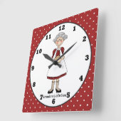 Grootma's Keukenmuurklok Vierkante Klok (Hoek)