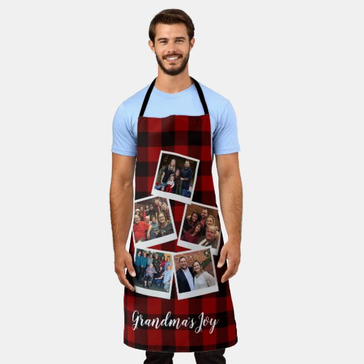 Grootma's vreugde 5 Foto Collage Buffalo Pset Schort (Gedragen)