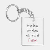 "Grootma's zijn momen met veel vorst" Sleutelhanger (Voorkant Links)
