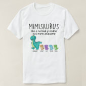 Grootmasaurus en Kinder gepersonaliseerd Shirt (Design voorkant)