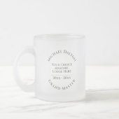 Grootmaster-Masonic Frosted Glass Coffee Mok (Links)