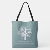 Grootmastructuur (hart), aangepaste namen/datums tote bag (Achterkant)