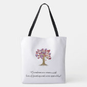 Grootmastructuur (hart), aangepaste namen/datums tote bag (Achterkant)