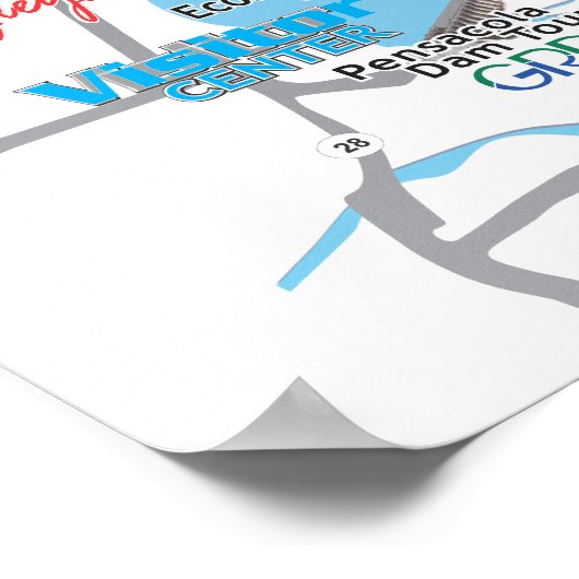 Grootmeer OK dimensionale kaart 19 Poster (Hoek)