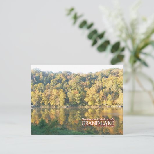 Grootmeer Oklahoma postkaart herfst kleur (Staand voorkant)