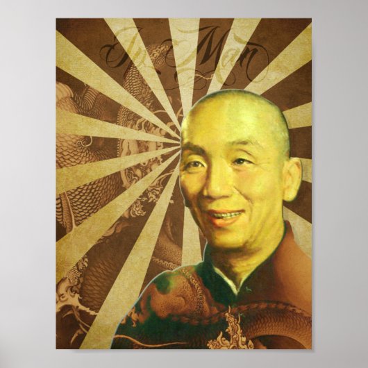Grootmeester "Ip Man" Wing Chun - Kung Fu Poster (Voorkant)