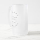 Grootmeester-Metselarij Matglas Bierpul (Voorkant links)