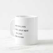 Grootmeester vrijmetselaar geschenken koffiemok (Voorkant links)