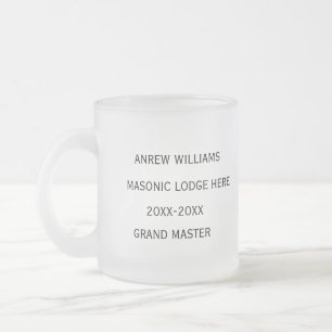 Grootmeester vrijmetselaar geschenken matglas koffiemok