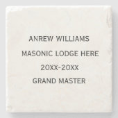 Grootmeester vrijmetselaar geschenken stenen onderzetter (Voorkant)