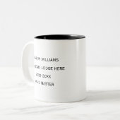 Grootmeester vrijmetselaar geschenken tweekleurige koffiemok (Voorkant links)