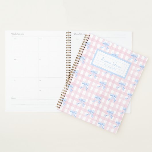 Grootmilal Gingham met Bows Planner (Display)
