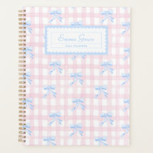 Grootmilal Gingham met Bows Planner