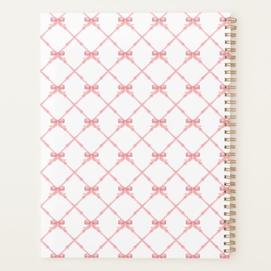 Grootmille Chinoiserie Monogram Bamboe & Bow Planner (Achterkant)